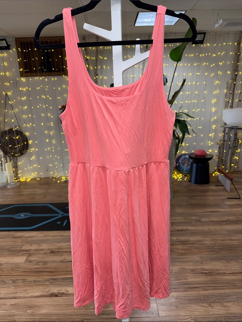 A New Day Women's Coral Pink Sleeveless Scoop Neck Dress